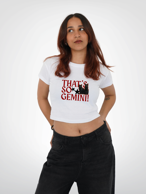 THAT'S SO GEMINI CROPPED TEE