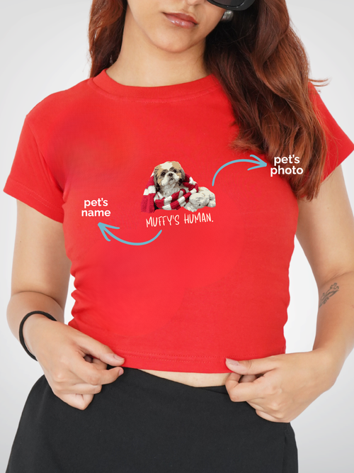 PET'S HUMAN | CROPPED TEE