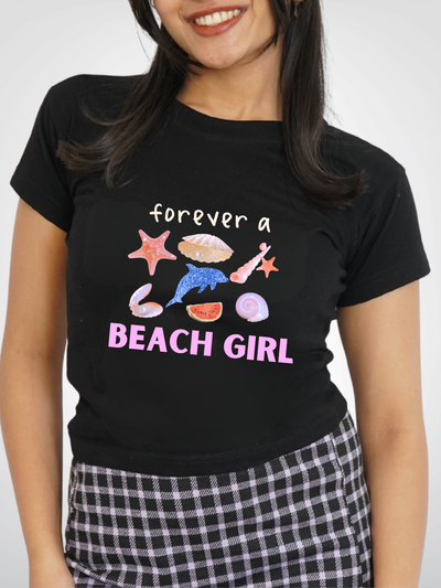 BEACH GIRL CROPPED TEE