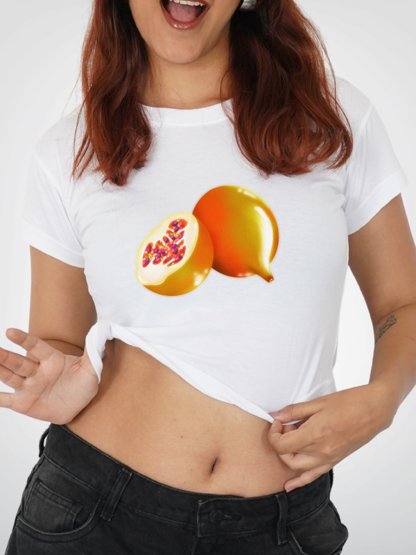 ORANGE CROPPED TEE