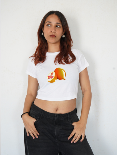 ORANGE CROPPED TEE