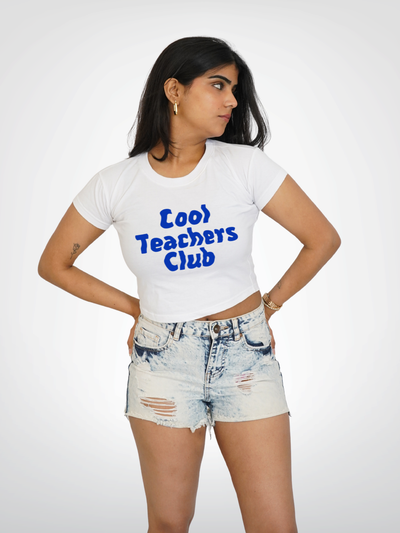 COOL TEACHERS CLUB CROPPED TEE
