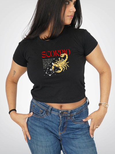 SCORPIO CROPPED TEE