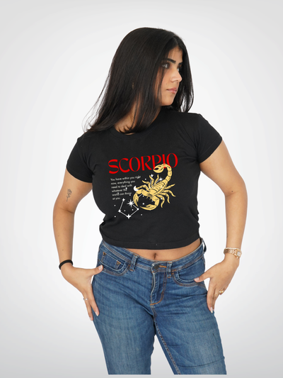 SCORPIO CROPPED TEE