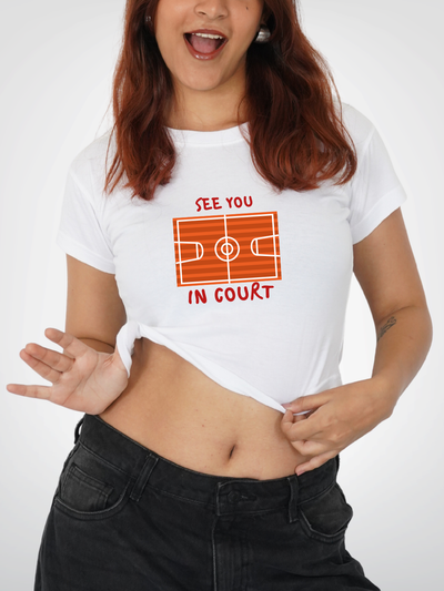 BASKETBALL CROPPED TEE