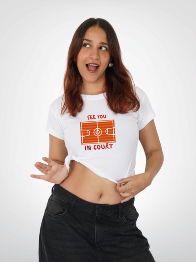 BASKETBALL CROPPED TEE