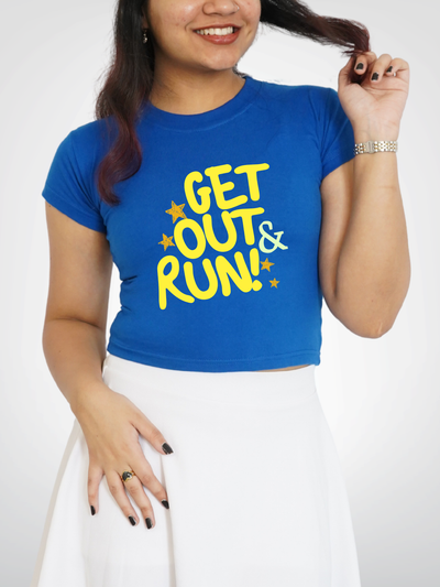 GET OUT & RUN CROPPED TEE