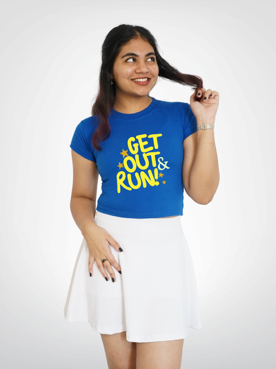 GET OUT & RUN CROPPED TEE