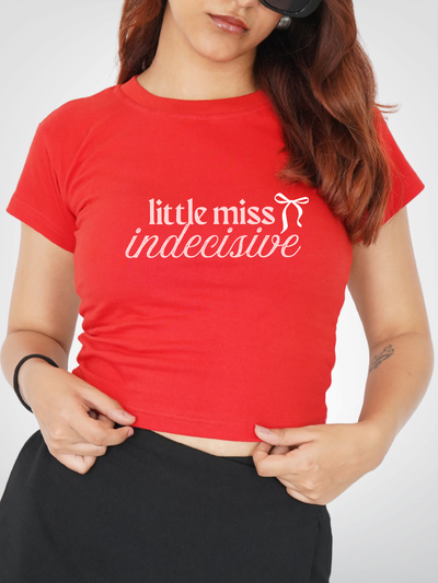LITTLE MISS INDECISIVE CROPPED TEE