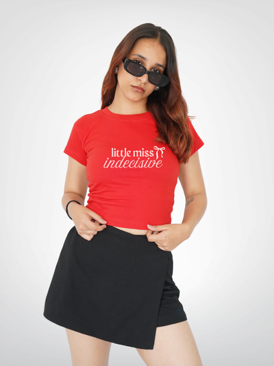 LITTLE MISS INDECISIVE CROPPED TEE