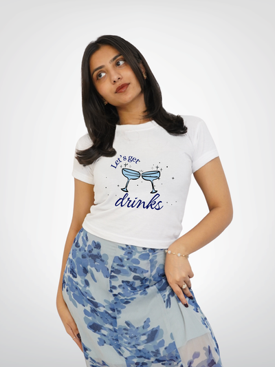 LET'S GET DRINKS CROPPED TEE