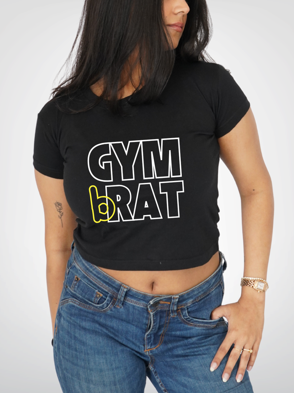 Black cropped tee