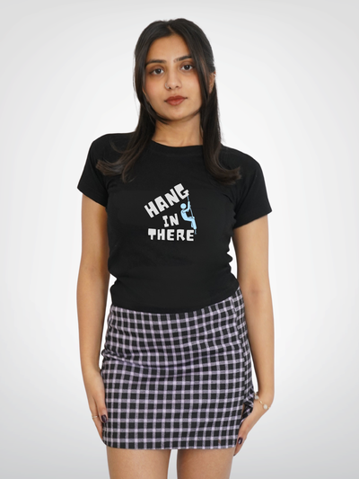HANG IN THERE CROPPED TEE