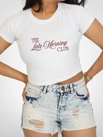 THE LATE MORNING CLUB CROPPED TEE