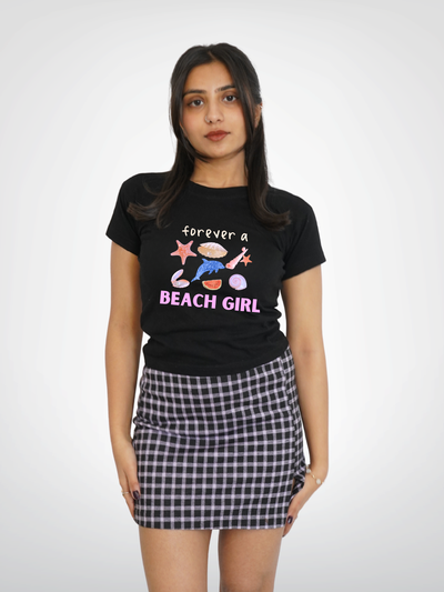 BEACH GIRL CROPPED TEE