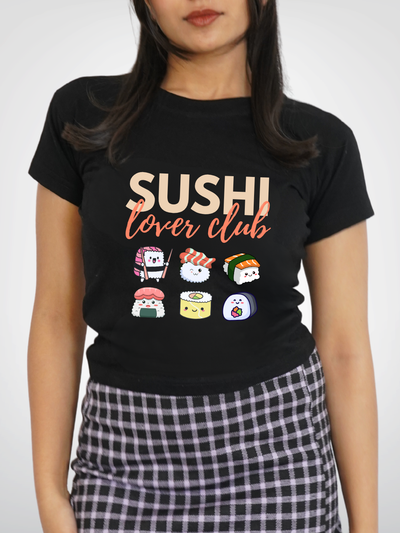 SUSHI LOVER CLUB CROPPED TEE