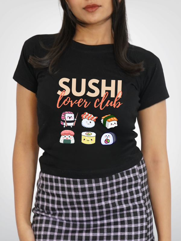 SUSHI LOVER CLUB CROPPED TEE