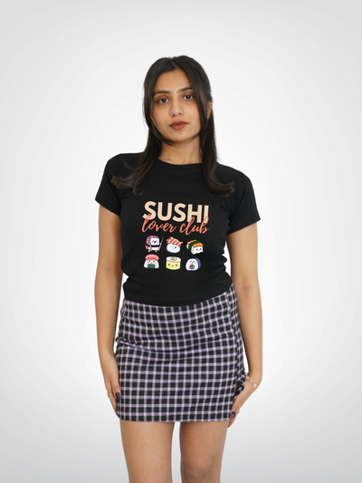 SUSHI LOVER CLUB CROPPED TEE