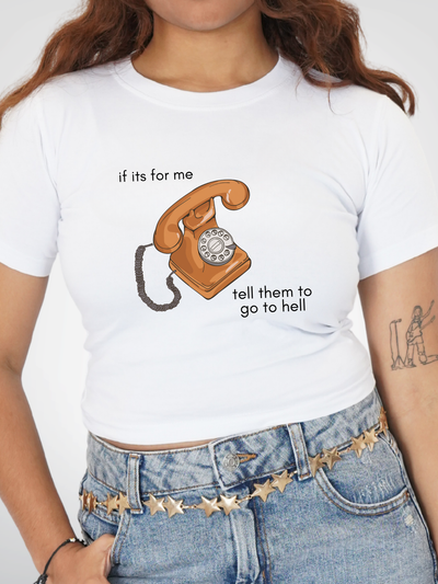 GO TO HELL CROPPED TEE