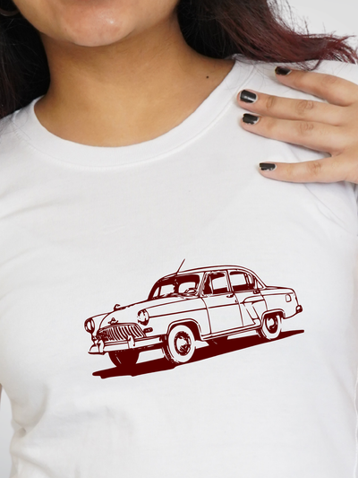 VINTAGE CAR CROPPED TEE
