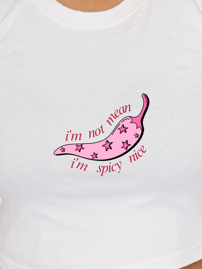 I'M NOT MEAN CROPPED TEE
