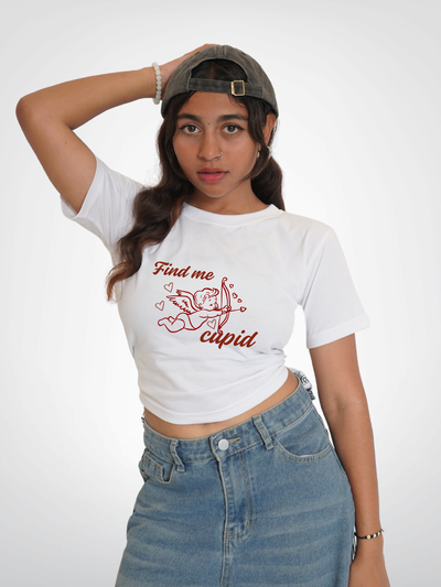 FIND ME CUPID CROPPED TEE