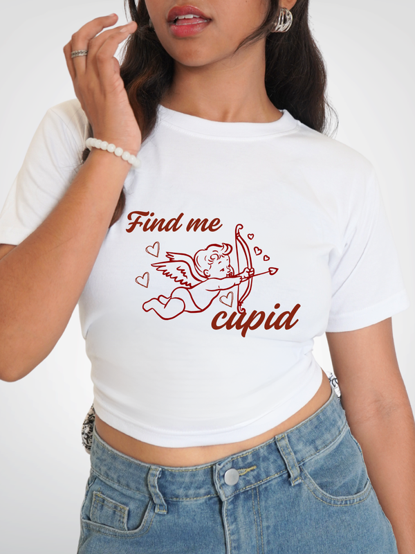 FIND ME CUPID CROPPED TEE