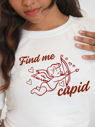 FIND ME CUPID CROPPED TEE