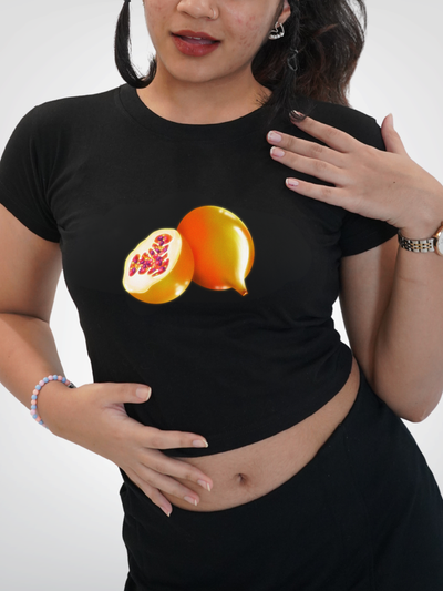 ORANGE CROPPED TEE