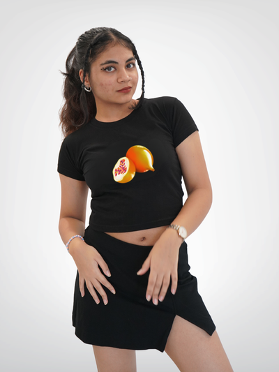 ORANGE CROPPED TEE