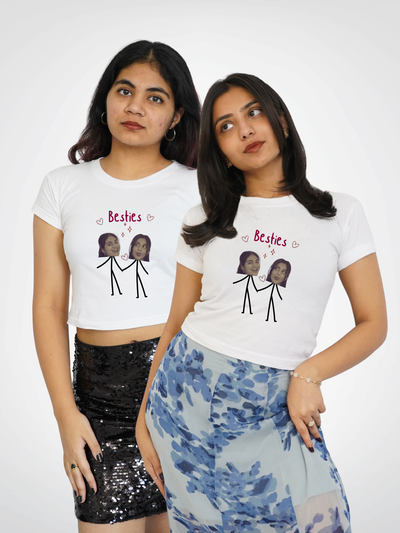 CUSTOMISABLE MATCHING CROPPED TEES | DUO