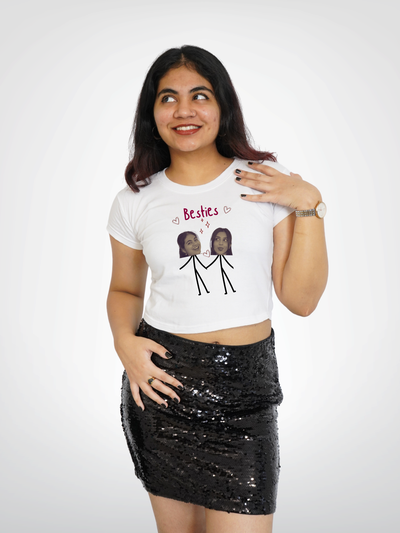 CUSTOMISABLE MATCHING CROPPED TEES | DUO