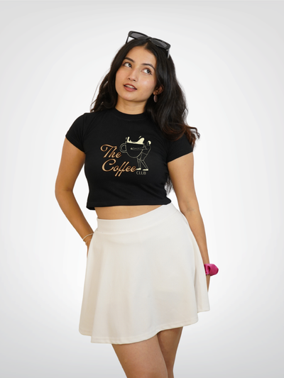 THE COFFEE CLUB CROPPED TEE