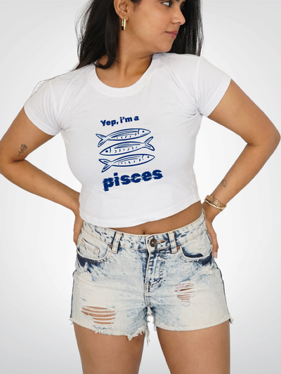 PISCES CROPPED TEE