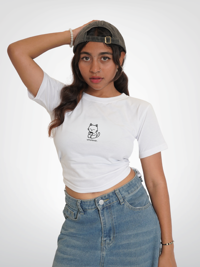 WHATEVER CROPPED TEE