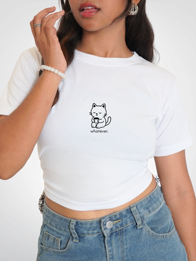 WHATEVER CROPPED TEE