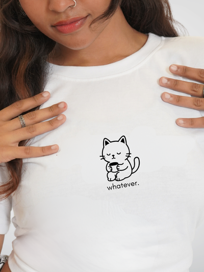 WHATEVER CROPPED TEE