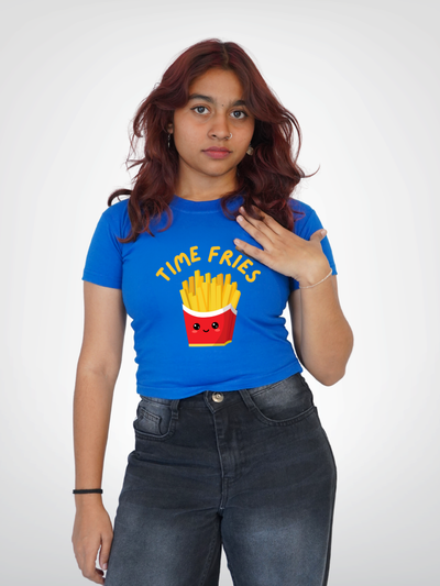 TIME FRIES CROPPED TEE