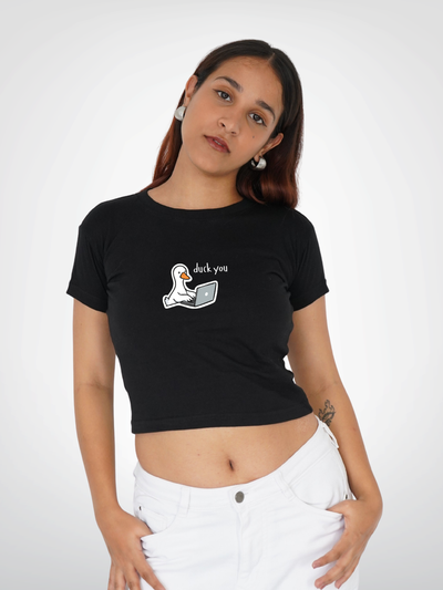 DUCK YOU CROPPED TEE