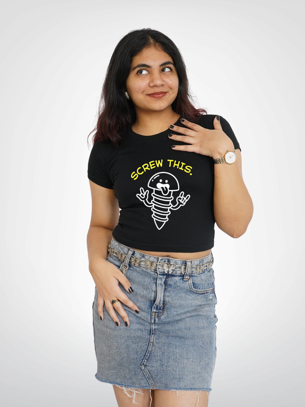 SCREW THIS CROPPED TEE