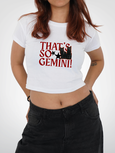THAT'S SO GEMINI CROPPED TEE
