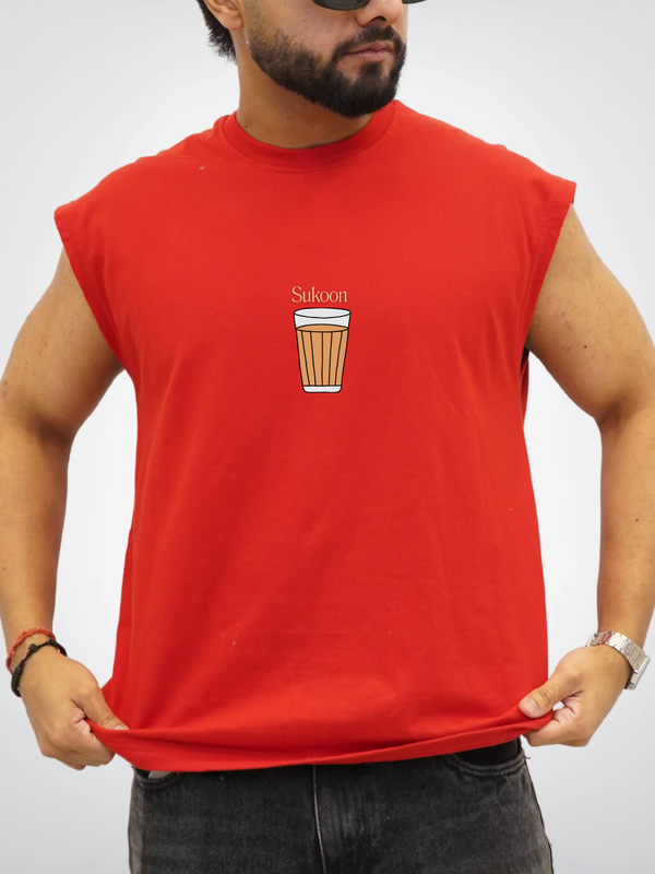 boxy vest red 