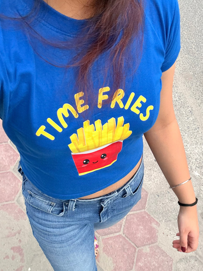 TIME FRIES CROPPED TEE