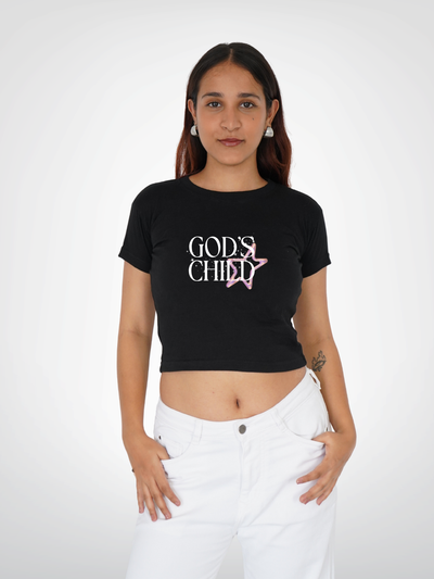 GOD'S CHILD CROPPED TEE