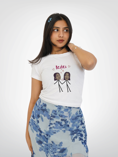 CUSTOMISABLE MATCHING CROPPED TEES | DUO
