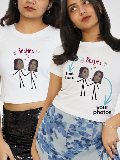 CUSTOMISABLE MATCHING CROPPED TEES | DUO